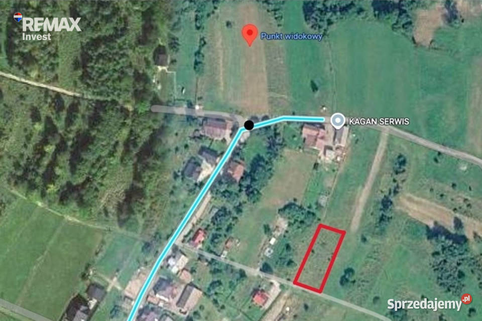 Widokowa perełka budowlana 8 arów Mutne utwardzona Sprzedaż