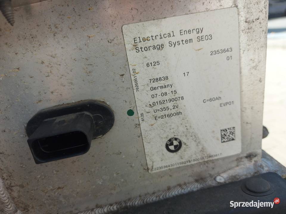 BMW i3 i01 REX Bateria akumulator 216kWh 60Ah Akumulatory