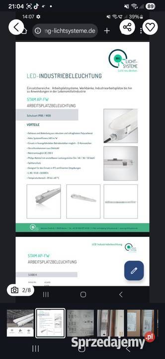 Lampa LED przemysłowa IP66 60W 6000lm 150 hala Gubin