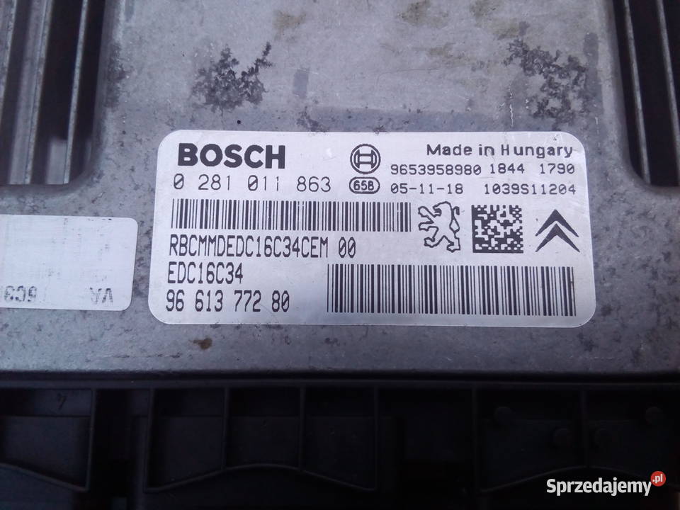 Komputer silnika 16HDI Peugeot 307 Citroen C4 I Koszalin sprzedam