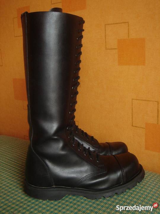 Glany czarne wysokie TANIO w stanie skóra Wrocław