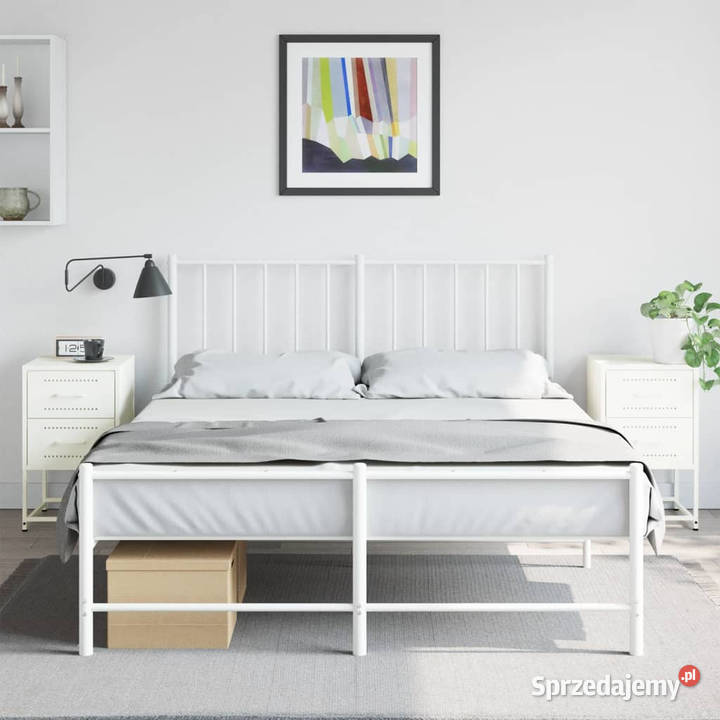 Szafki nocne 2 białe 36x39x605 stal WM846469 Warszawa sprzedam