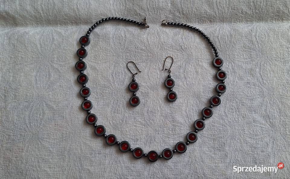 naszyjnik dwukolorowy kolczyki 21 Wrocław sprzedam