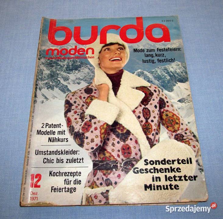 Burda Moden 121971 magazyn mody wykroje Vintage kujawsko-pomorskie Skępe
