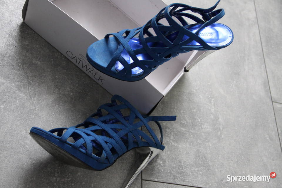 Catwalk 40 niebieskie sandałki na szpilce Chorzów