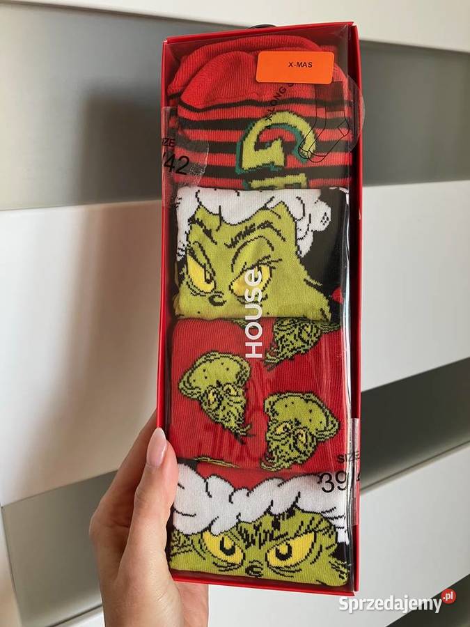 Nowe skarpetki 4 pary House Grinch święta podkarpackie