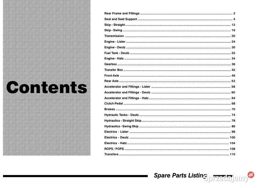 Terex Benford PT3000 3000 3000 wozidło katalog Kielce