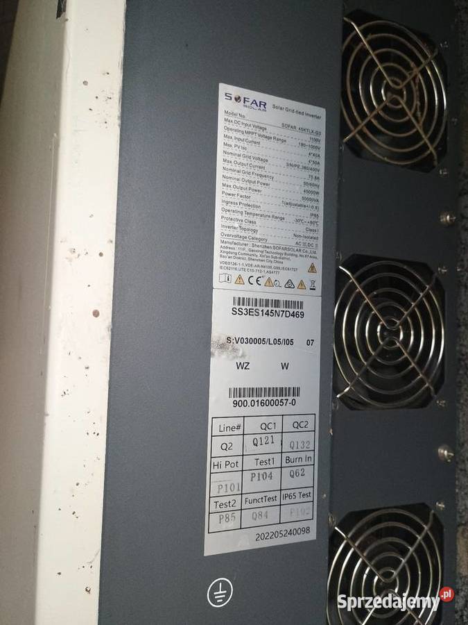 Sprzedam falownik sofar solar 45kw dolnośląskie Pierstnica