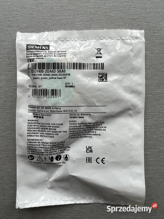 Siemens 3SU14002DA433AA0 Styk PE sprzedam
