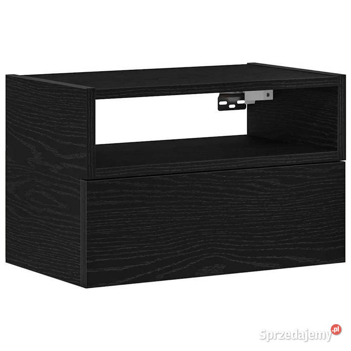 Wisząca szafka nocna czarna 45x26x285 WM858598 Warszawa