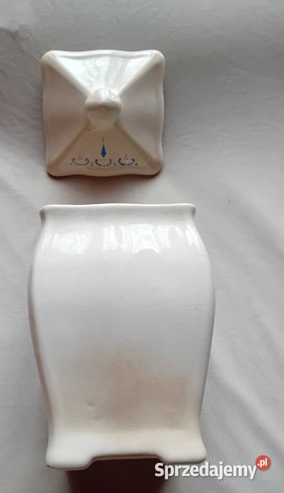 Secesyjny fajansowy pojemnik kuchenny na Sago Koźminek