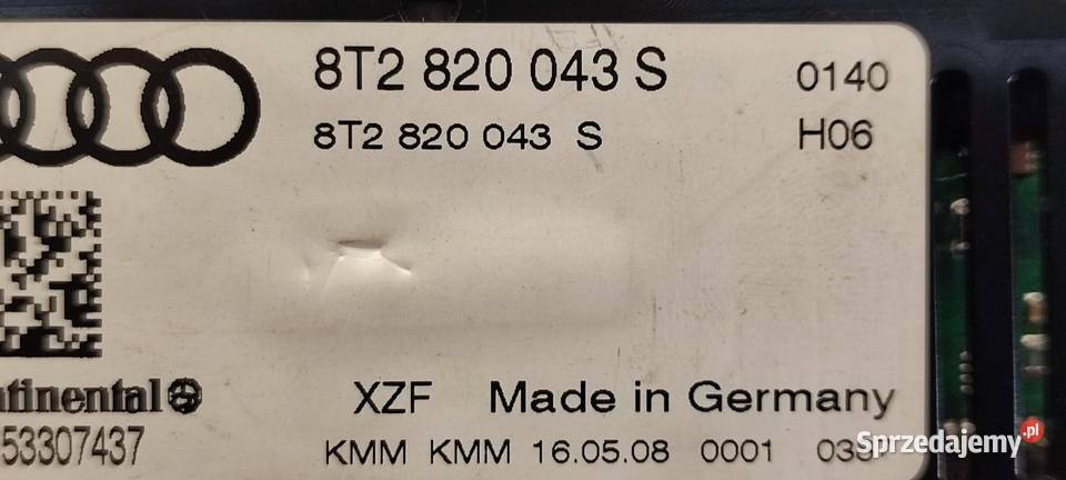 AUDI A4 B8 A5 PANEL KLIMATYZACJI ANGLIK