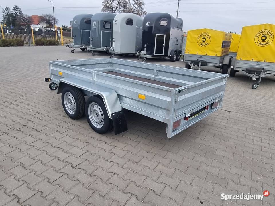 Przyczepa mega mocna spawana na resorze Burtowe i plandeki Lesznowola