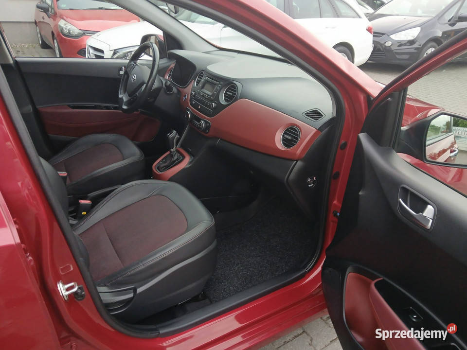 Hyundai i10 13i AUTOMAT półskóry alufelgi navi wspomaganie kierownicy Gryfino