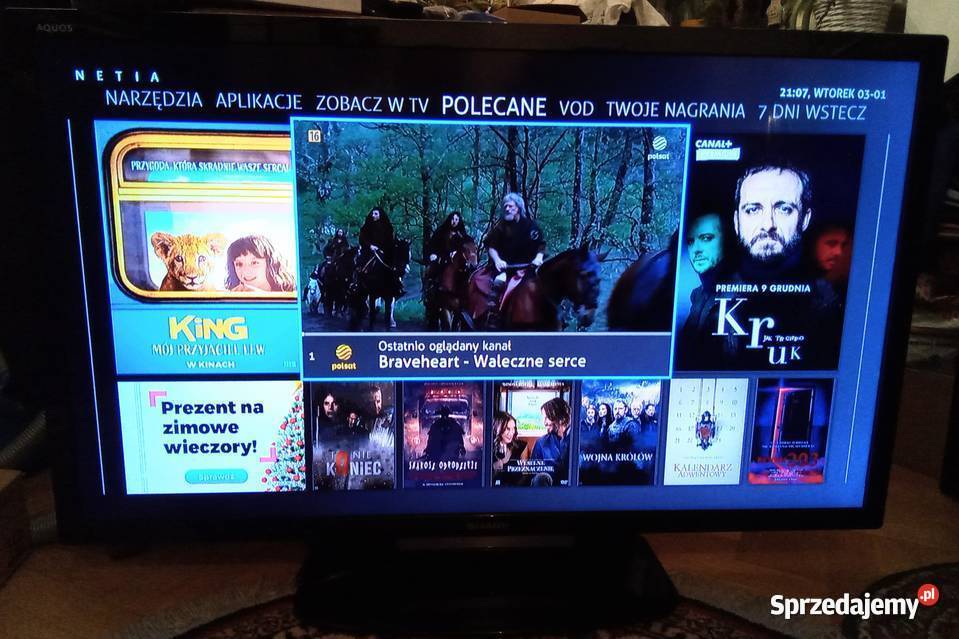 TV LED 32 cale Sharp Aquos z DVBT i pilotem Warszawa