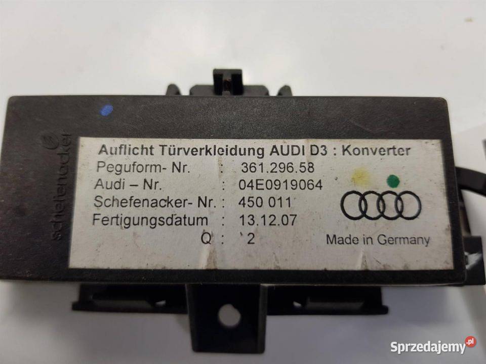 MODUŁ AUDI A8 D3 4E0919064 PODŚWIETLENIA kujawsko-pomorskie Lipno