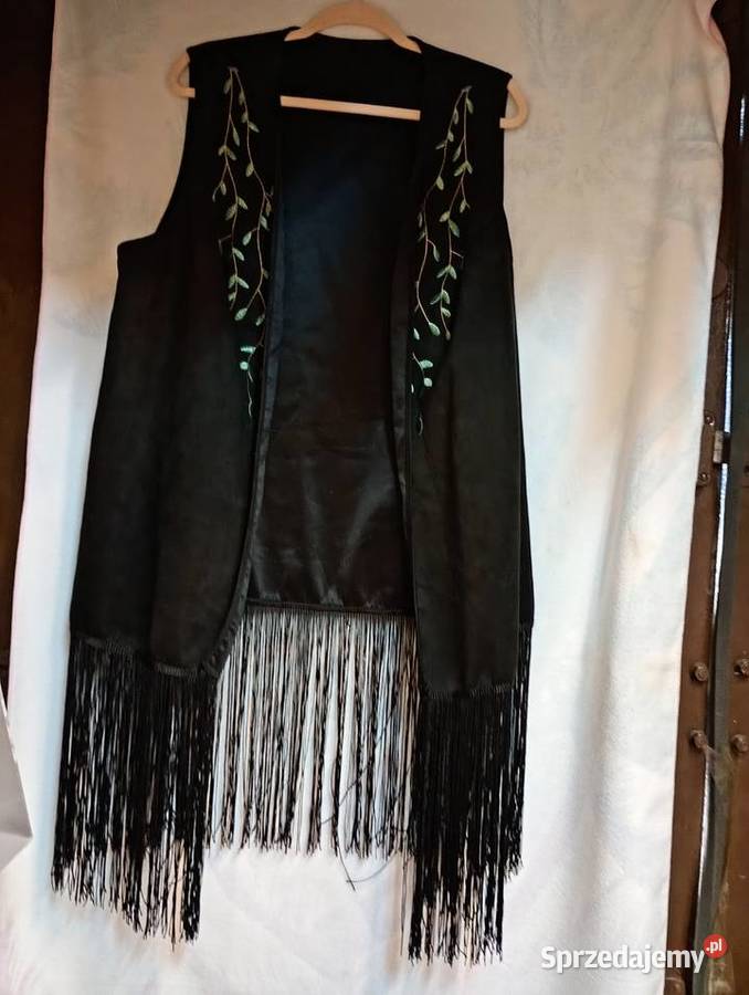 3XL4XL 4648 Ekskluzywna czarna kamizelka bez rękawa małopolskie Kraków