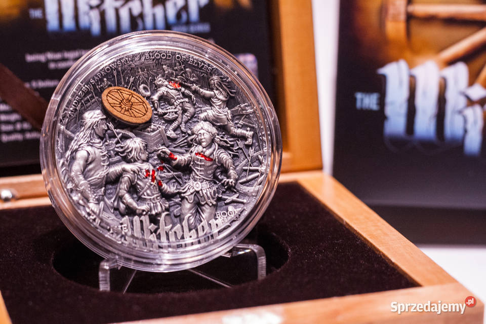 5 Krew Elfów Wiedźmin 2oz Ag 999 1112000 moneta pomorskie