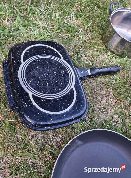 Patelnie 5 garnki 4 pokrywki Łódź