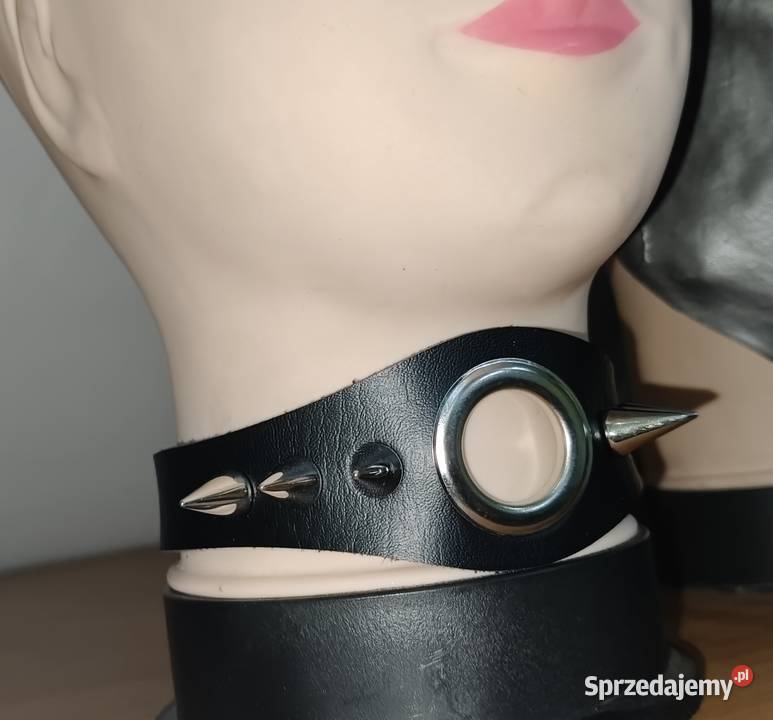 Naszyjnik Obroża Gothic Choker Gotycka Ćwieki Niegowonice sprzedam
