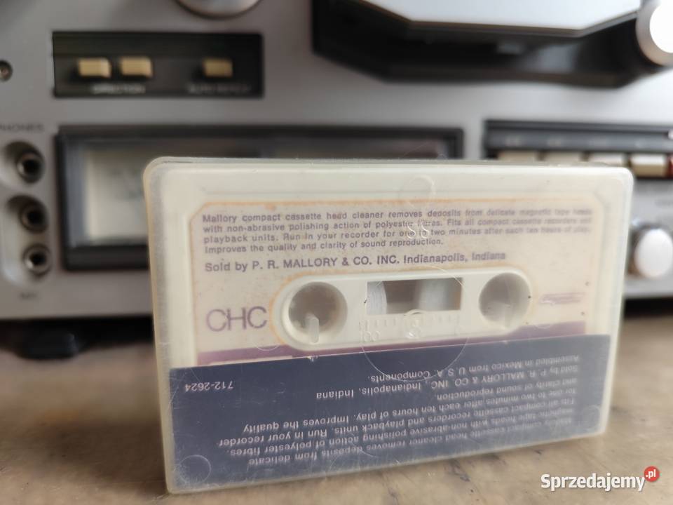 kaseta audio Mallory USA czyszcząca głowice Magnetofony Stargard