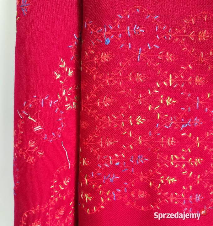 Duży szal orientalny indyjski haftowany haft Szczecin sprzedam