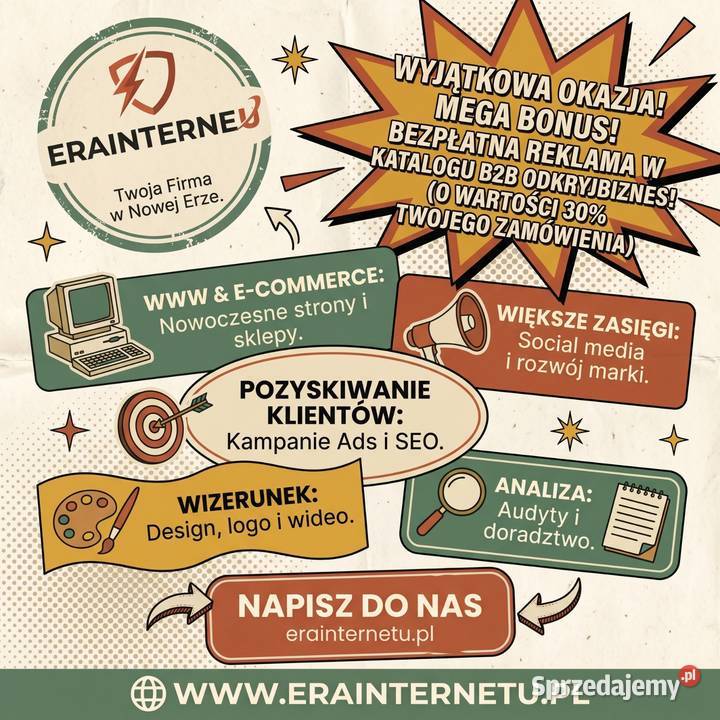Profesjonalne Strony WWW, Sklepy, Grafika, Reklamy Ads i SEO.