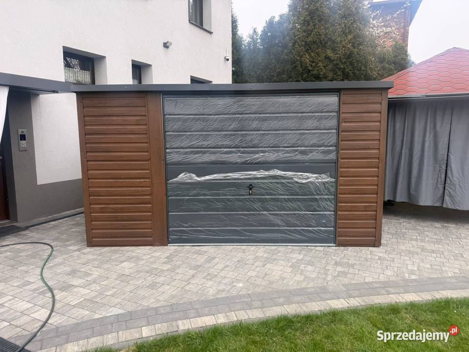 Garaż blaszany 4x4 drewnopodobny złoty dąb Szczecin