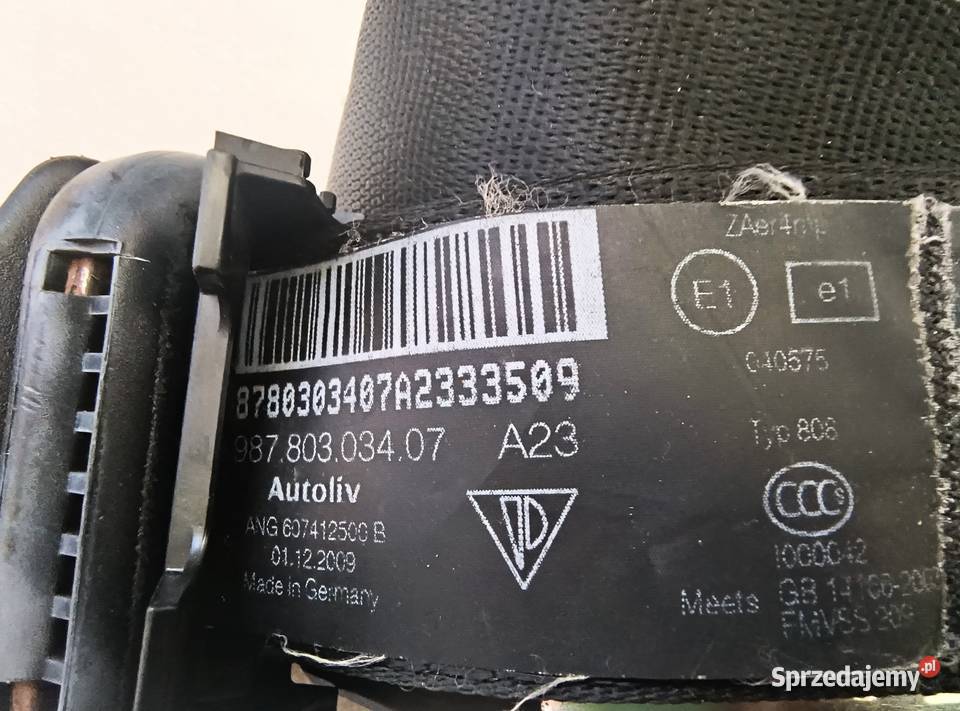 Pasy bezpieczeństwa lewy i prawy Porsche Boxster Pasy bezpieczeństwa Kakonin
