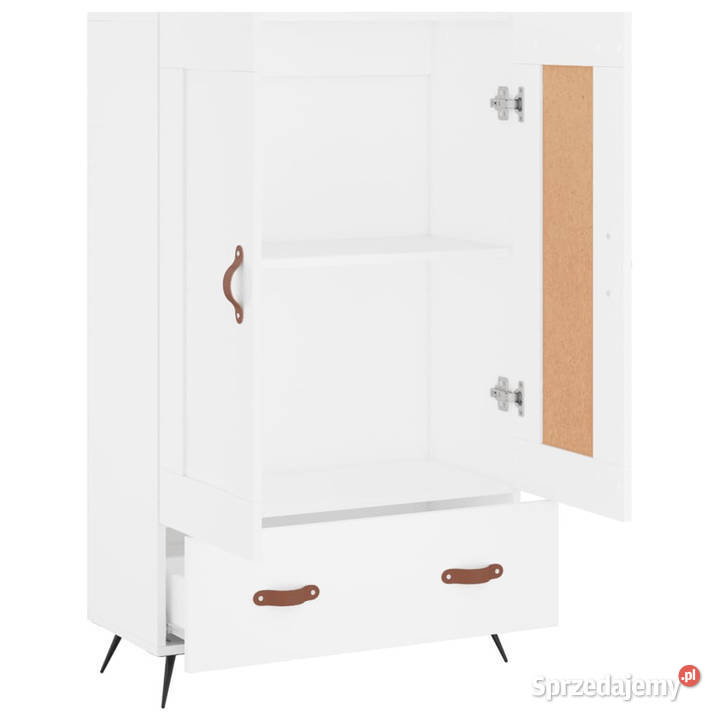Wysoka szafka biała 695x31x115 materiał