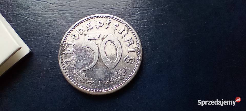 Stare monety 50 fenig 1935 F Niemcy Lesko