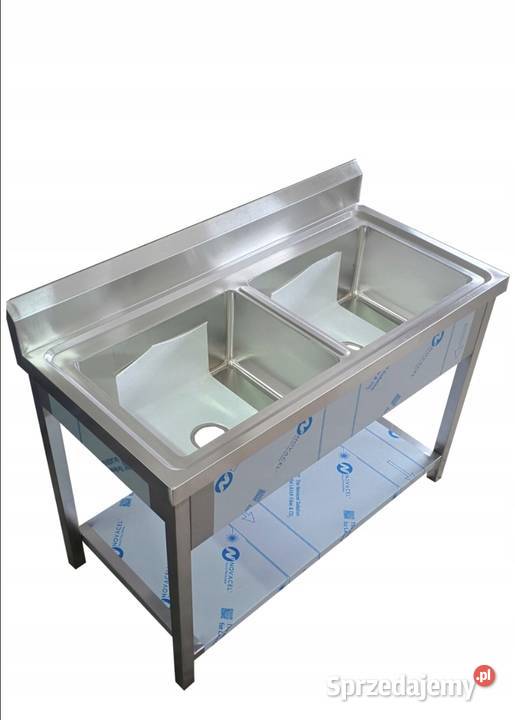 Zlew gastronomiczny dwukomorowy 100x60x85 z Cedrowice-Parcela