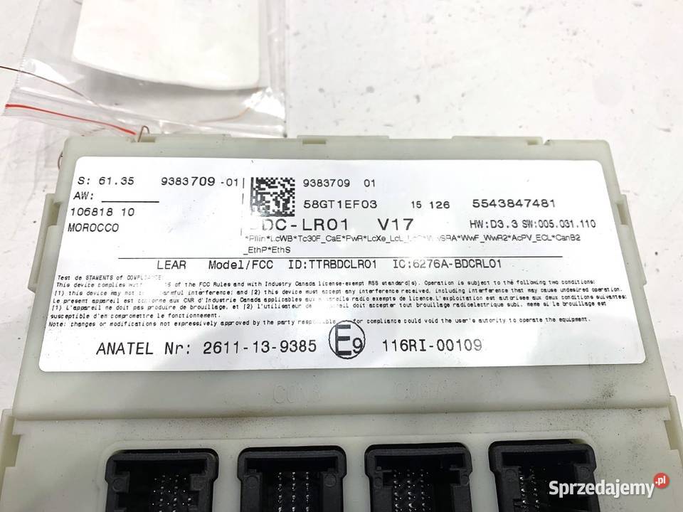 MODUŁ KOMFORTU BMW F16 9383709 SUV 1419