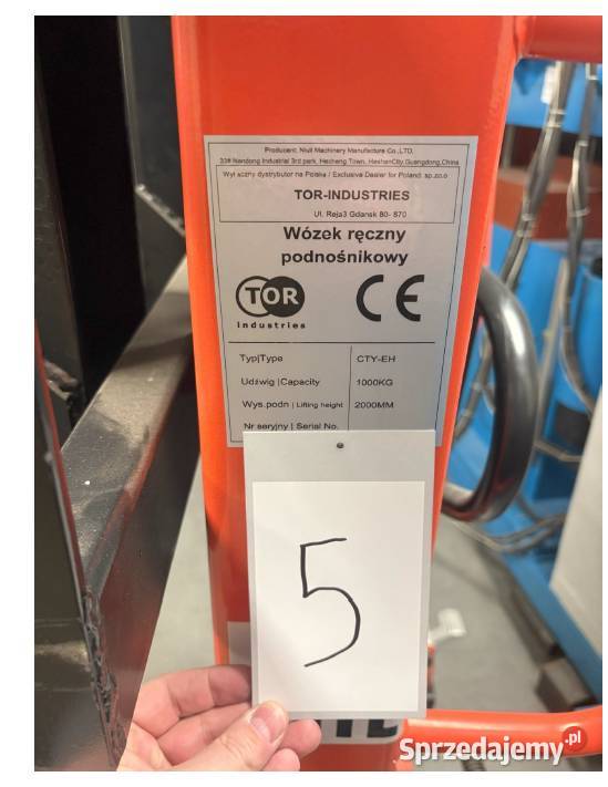 Wózek ręczny podnośnikowy type ctvehTor Białystok