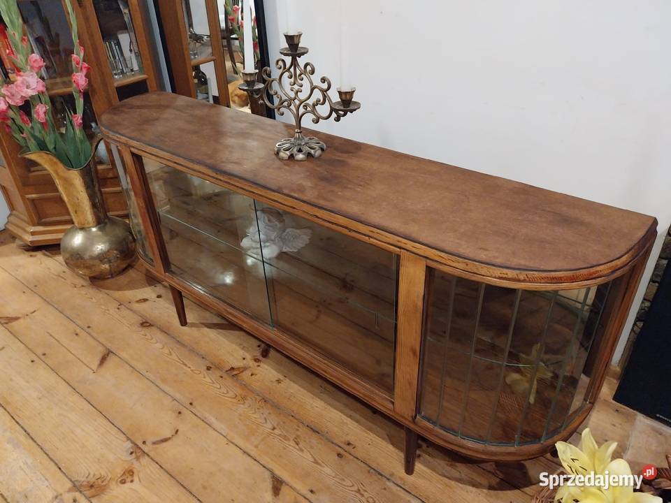 Witryna komoda retro prl szafka rtv art deco