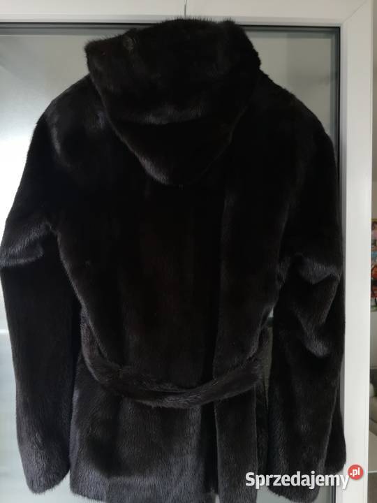 SAGA MINK futro damskie naturalne z norek kaptur Zimowa  Warszawa sprzedam