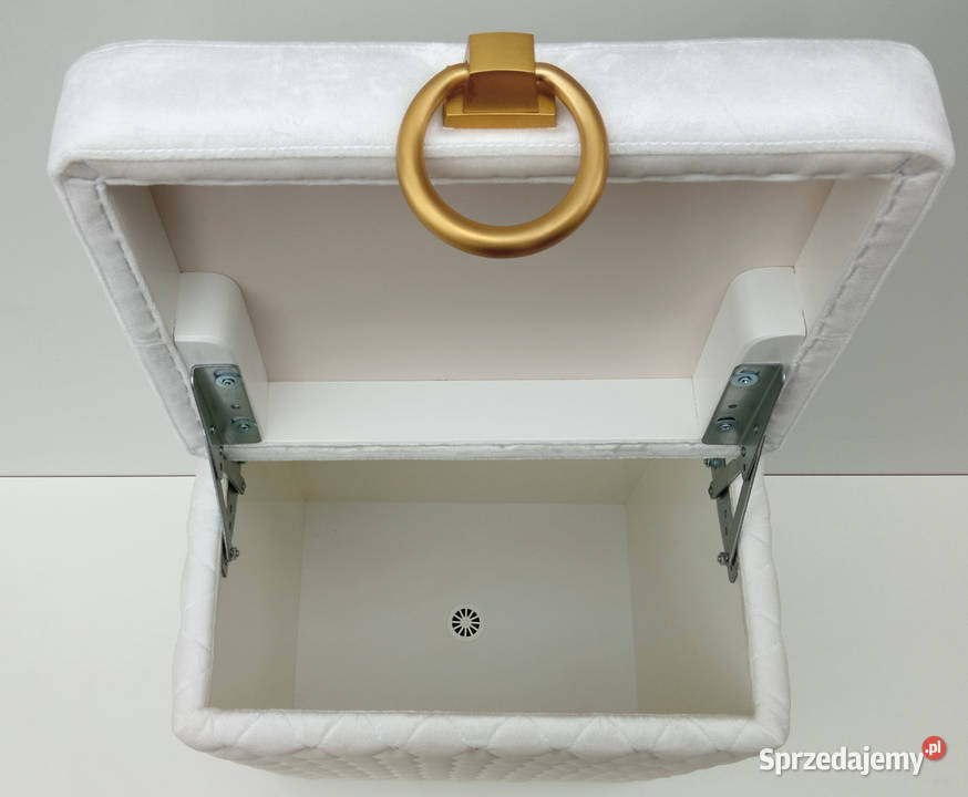 Kufer kosz na pranie bieliźniak Glamour biały Poznań sprzedam