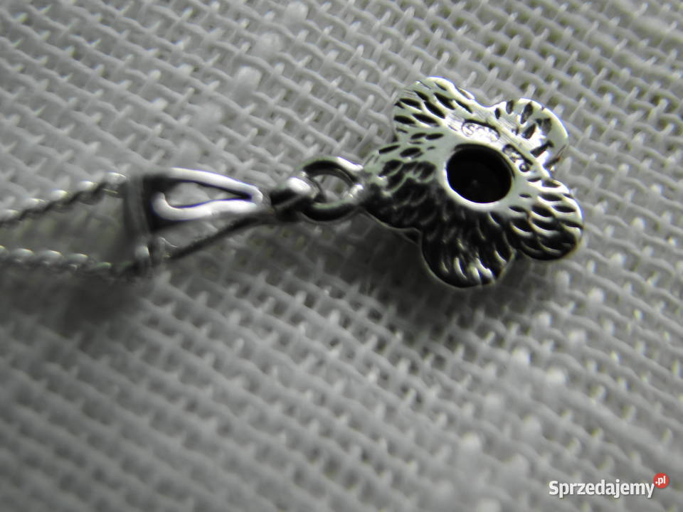 Śliczny naszyjnik srebro i rubinowa cyrkonia srebro Warszawa sprzedam