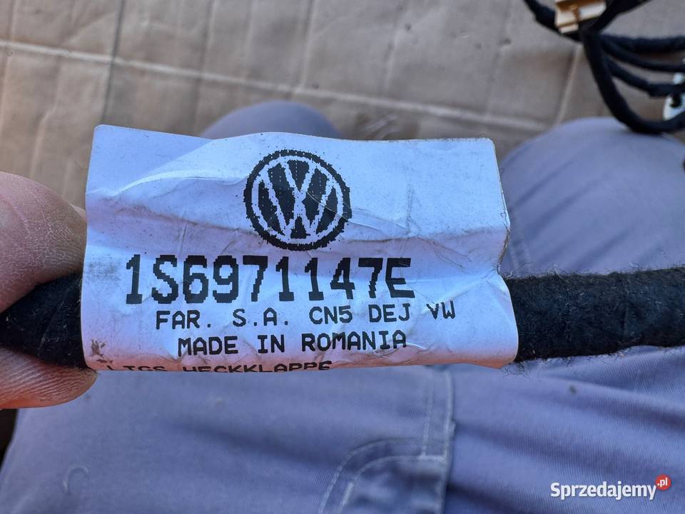 Wiązka instalacja klapy bagażnika VW Up osobowe