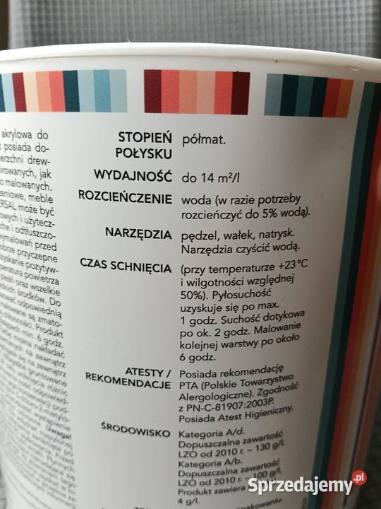 Farba biała do drewna i metalu 25l sprzedam
