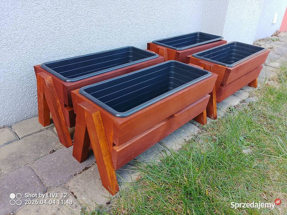 Zestaw 4 skrzynek na balkon 40 Nisko