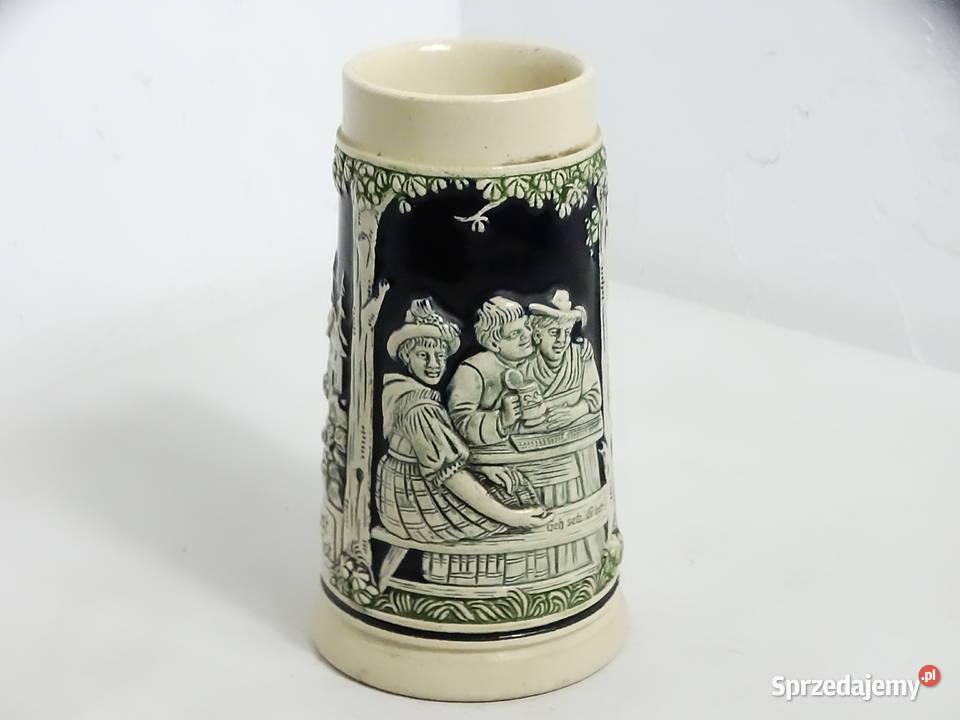 Stylowy Kufel Ceramiczny 05 l Relief Sceny Szklanki i kufle Biłgoraj