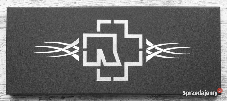 Rammstein Logo ręcznie grawerowane na blasze Sandomierz