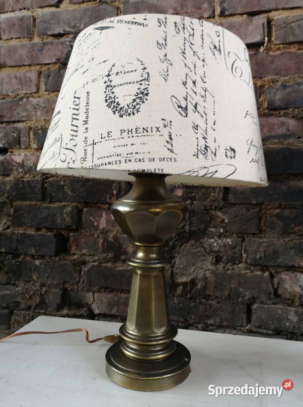 Stylowa mosiężna lampka z ładnym Wałbrzych