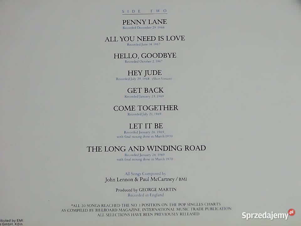 The Beatles 20 Greatest Hits Odeon 1C 06407 674 lubelskie Biłgoraj