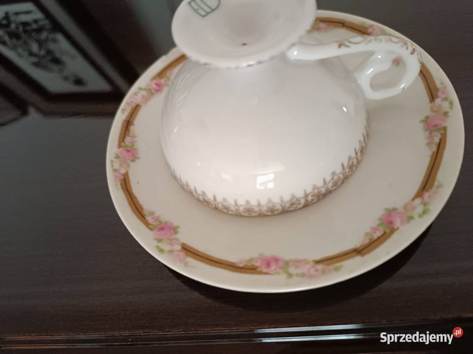 Sygnatura Suhl Staruszka filiżanka porcelanowa wielokolorowy sprzedam