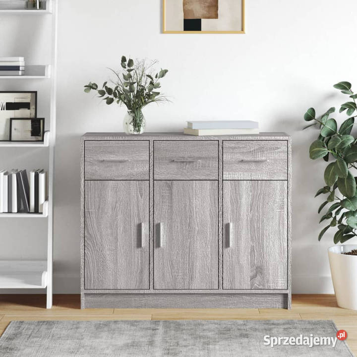 Szafka szary dąb sonoma 91x28x75 materiał Warszawa