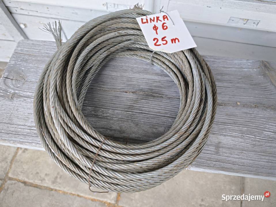 Linka stalowa średnica 6 mm 25 m nowa