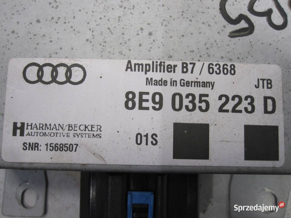 AUDI A4 B7 SLINE 08r wzmacniacz audio 8E9035223D Sprzęt audio fabryczny Kielce