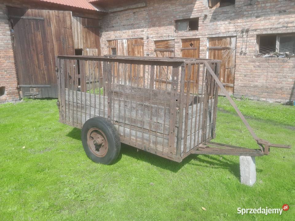 Klatka przyczepka na metalowej ramie masywna nieuszkodzony śląskie Truskolasy